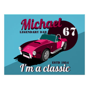  antiek autolegendarische naam perfect poster