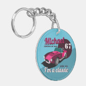  antiek autolegendarische naam sleutelhanger (Voorkant Links)