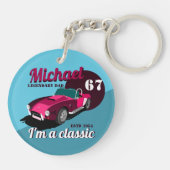  antiek autolegendarische naam sleutelhanger (Achterkant)