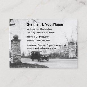 Antiek automatische reparatie en reparatie van de  visitekaartje