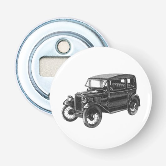 Antiek Automobiel Button Flesopener (Voorkant)