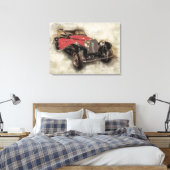 Antiek Automobiel Canvas Afdruk (Insitu (Slaapkamer))