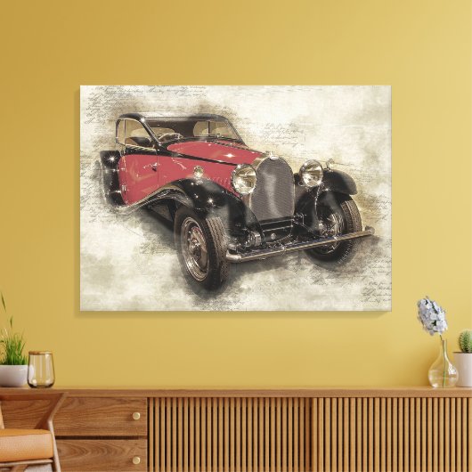 Antiek Automobiel Canvas Afdruk (Insitu (Woonkamer))