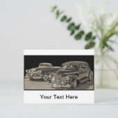 Antiek auto's briefkaart (Staand voorkant)