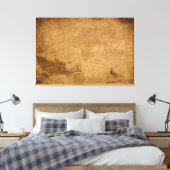 Antiek auto's,  kaart elegant canvas afdrukken (Insitu (Slaapkamer))