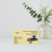 Antiek auto's Reparatie Winkelverzamelaar 2 Visitekaartje (Staand voorkant)