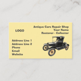 Antiek auto's Reparatie Winkelverzamelaar 2 Visitekaartje