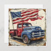 Antiek autovrijheid: glorie feestdagenkaart (Voorkant / Achterkant)