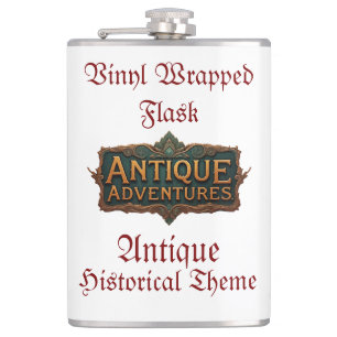 Antiek avonturen Typografie Art Tijdloos - Heupfles