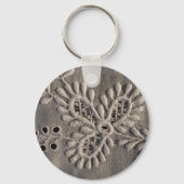 Antiek Ayrshire Lace Embroidery Sleutelhanger (Voorkant)