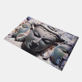 Antiek Aziatisch Steen Gezichtsbeeld Foto Vet Grap Deurmat (Schuin)