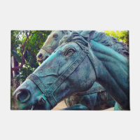 Antiek Aziatisch Turquoise Blauw Paardenbeeld Foto
