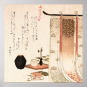Antiek-Aziatische Japans-gedicht-hout Poster (Voorkant)