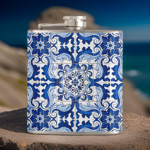 Antiek Azulejo Pattern Heupfles