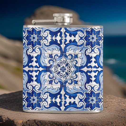 Antiek Azulejo Pattern Heupfles