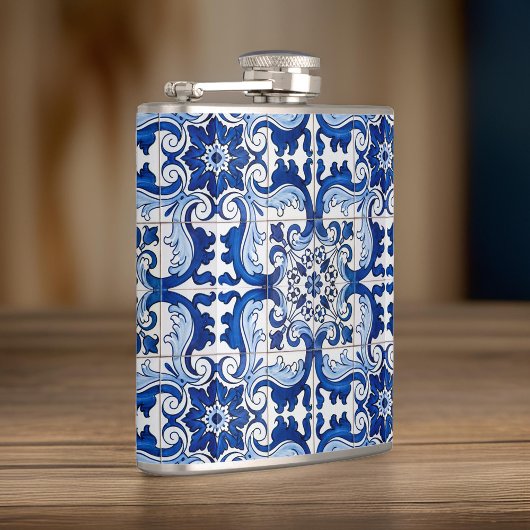 Antiek Azulejo Pattern Heupfles