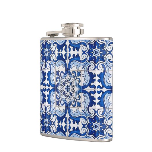 Antiek Azulejo Pattern Heupfles (Links)