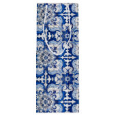 Antiek Azulejo Tegel Floral Pattern Wijn Cadeautas (Achterkant)