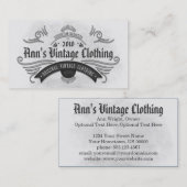 Antiek baanbrekend ontwerp Visitekaartje (Voorkant / Achterkant)