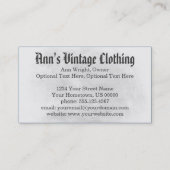 Antiek baanbrekend ontwerp Visitekaartje (Achterkant)