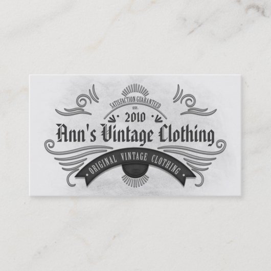 Antiek baanbrekend ontwerp Visitekaartje (Voorkant)