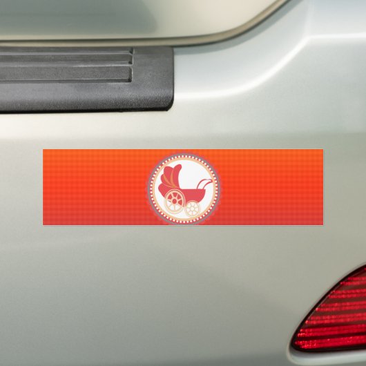 Antiek Baby Bumpersticker (Op auto)