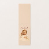 Antiek Baby Hartelijk dank Kaart (Buitenkant ongevouwen)