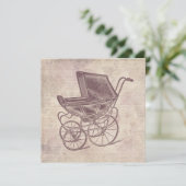 Antiek Baby  roltrap Kaart (Staand voorkant)