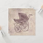 Antiek Baby  roltrap Kaart (Voorkant / Achterkant in situ)