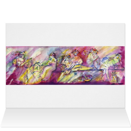 ANTIEK BACCHANEEL SCHERM MET MUZIEK (Binnen Horizontaal (Boven))