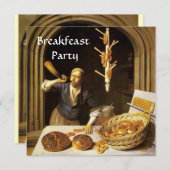 ANTIEK BACKERY-BREAKFEAST-PARTIJ Opening uitnodigi Kaart (Voorkant / Achterkant)