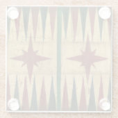 Antiek Backgammon Game Board van Ethan Harper Glazen Onderzetter (Achterkant)