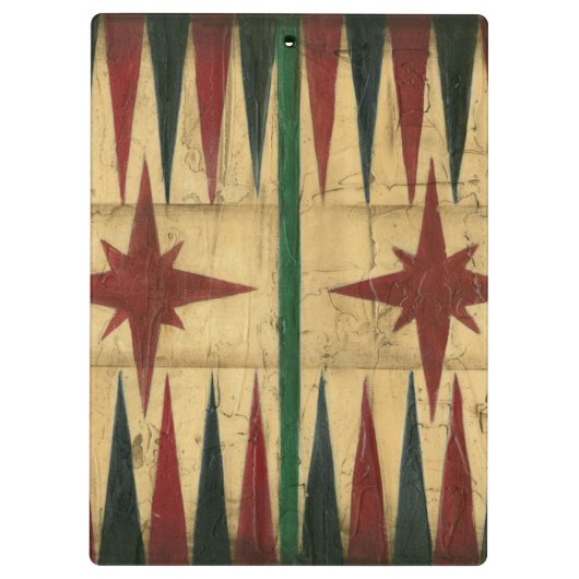 Antiek Backgammon Game Board van Ethan Harper Klembord (Achterkant)