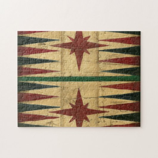 Antiek Backgammon Game Board van Ethan Harper Legpuzzel (Horizontaal)