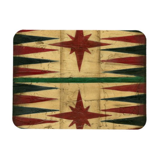 Antiek Backgammon Game Board van Ethan Harper Magneet (Horizontaal)