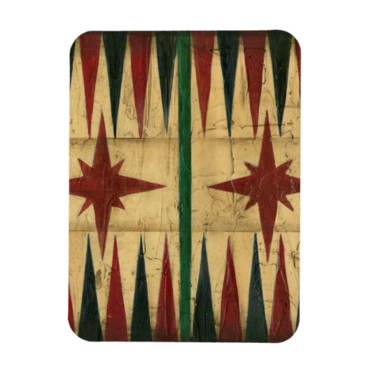 Antiek Backgammon Game Board van Ethan Harper Magneet (Verticaal)