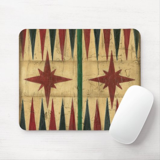 Antiek Backgammon Game Board van Ethan Harper Muismat (Met muis)