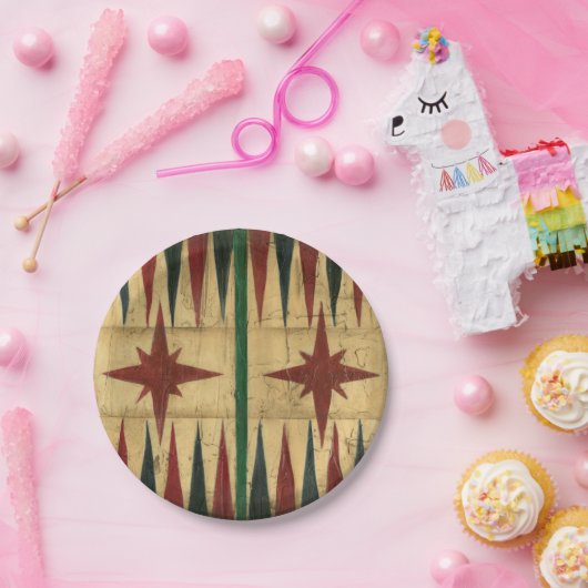 Antiek Backgammon Game Board van Ethan Harper Papieren Bordje (Feest)