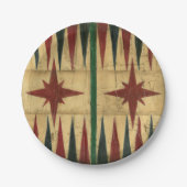 Antiek Backgammon Game Board van Ethan Harper Papieren Bordje (Voorkant)