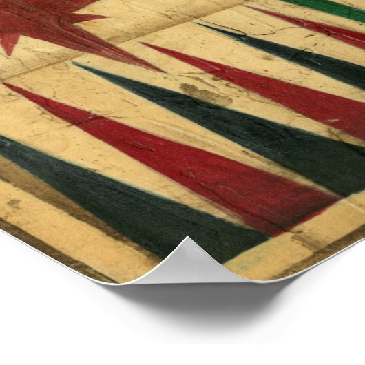 Antiek Backgammon Game Board van Ethan Harper Poster (Hoek)