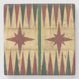 Antiek Backgammon Game Board van Ethan Harper Stenen Onderzetter