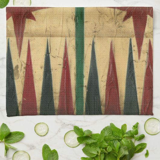 Antiek Backgammon Game Board van Ethan Harper Theedoek (Gevouwen)