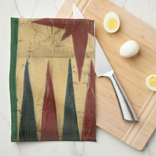 Antiek Backgammon Game Board van Ethan Harper Theedoek (Quarter Fold)