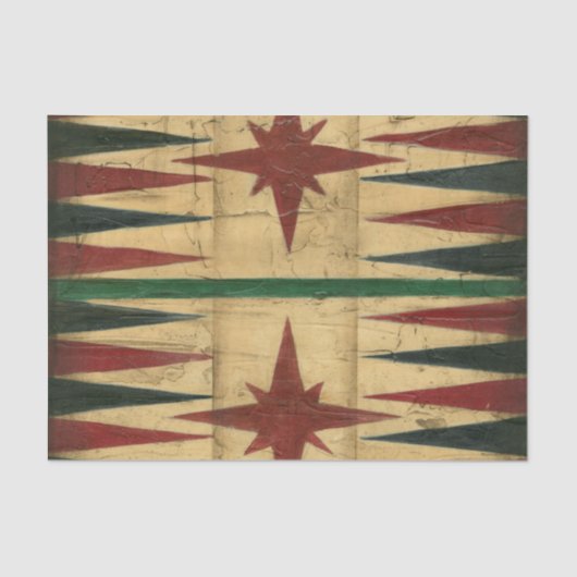 Antiek Backgammon Game Board van Ethan Harper Tissuepapier (Voorkant)