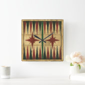 Antiek Backgammon Game Board van Ethan Harper Vierkante Klok (Huis)