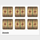 Antiek Backgammon Game Board van Ethan Harper Vierkante Sticker (Vel)