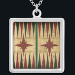 Antiek Backgammon Game Board van Ethan Harper Zilver Vergulden Ketting<br><div class="desc">Een schilderij van een antiek backgammon game board,  gemaakt door Ethan Harper. De manier waarop Harper het stuk schilderde,  maakt het oud,  een relikwie uit een bijna vergeten tijd. Een perfect cadeau voor de enthousiast over het bordspel in je leven!</div>