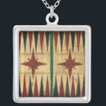 Antiek Backgammon Game Board van Ethan Harper Zilver Vergulden Ketting<br><div class="desc">Een schilderij van een antiek backgammon game board,  gemaakt door Ethan Harper. De manier waarop Harper het stuk schilderde,  maakt het oud,  een relikwie uit een bijna vergeten tijd. Een perfect cadeau voor de enthousiast over het bordspel in je leven!</div>