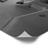  Antiek badkamer zwart-wit foto Poster (Hoek)