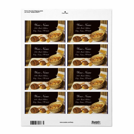 ANTIEK BAKER BAKERY BREAD SHOP ETIKET (Full Sheet)